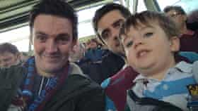 At Upton Park with my nephew for Ross Noble’s testimonial
