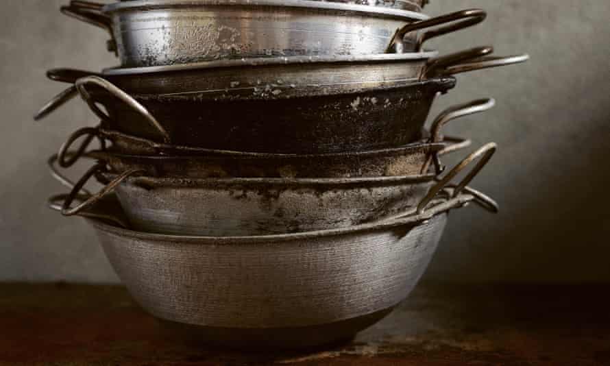 Hopper pans, available from Sri Lankan or Indian grocers – or online.