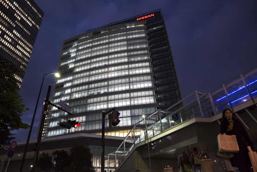 The Nissan Motor Co. headquarter in Yokohama, Japan, tonight.