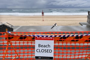 An empty Surfers Paradise beach on the Gold Coast.