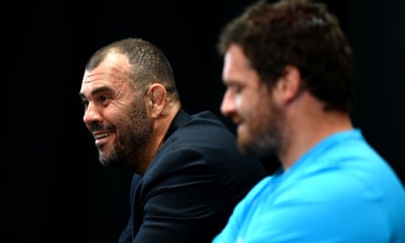Michael Cheika (à gauche) et Julian Montoya