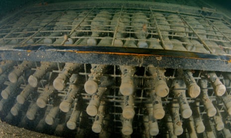 Crusoe Treasure, one of Spain’s largest underwater wineries, off Plentzia. Conditions in the sea mimic key ageing factors that contribute to the flavour of wine. 