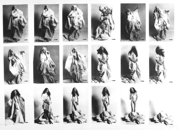 Incidental Strip-tease Using Sheets by ORLAN.