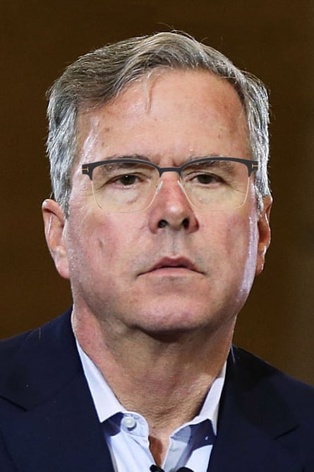 Jeb Bush photoshopped to wear Tom Ford - Square Metal Optical Frame in Black.