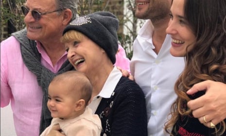 Tessa Jowell with her family after announcing she had a brain tumour