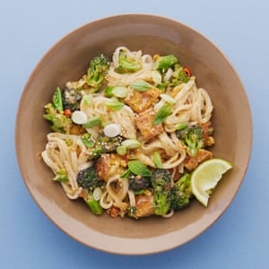 Peanut and broccoli pad thai
