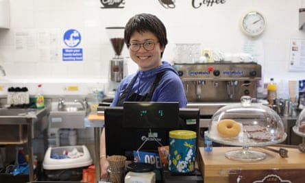 Iris, working at the GO4 cafe.