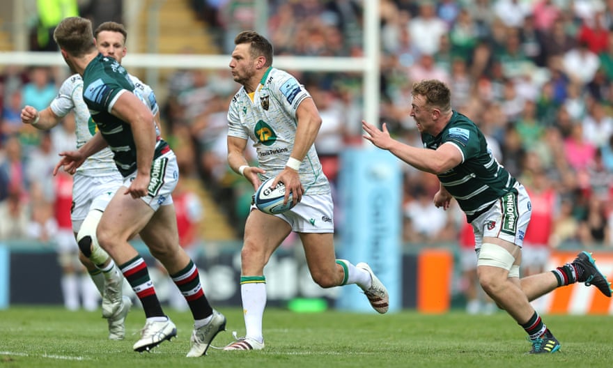 Dan Biggar in action as Northampton lost their semi-final to Leicester