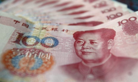 Chinese 100 yuan notes