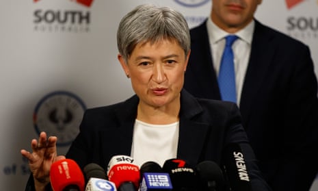 The foreign minister, Penny Wong, in Adelaide.