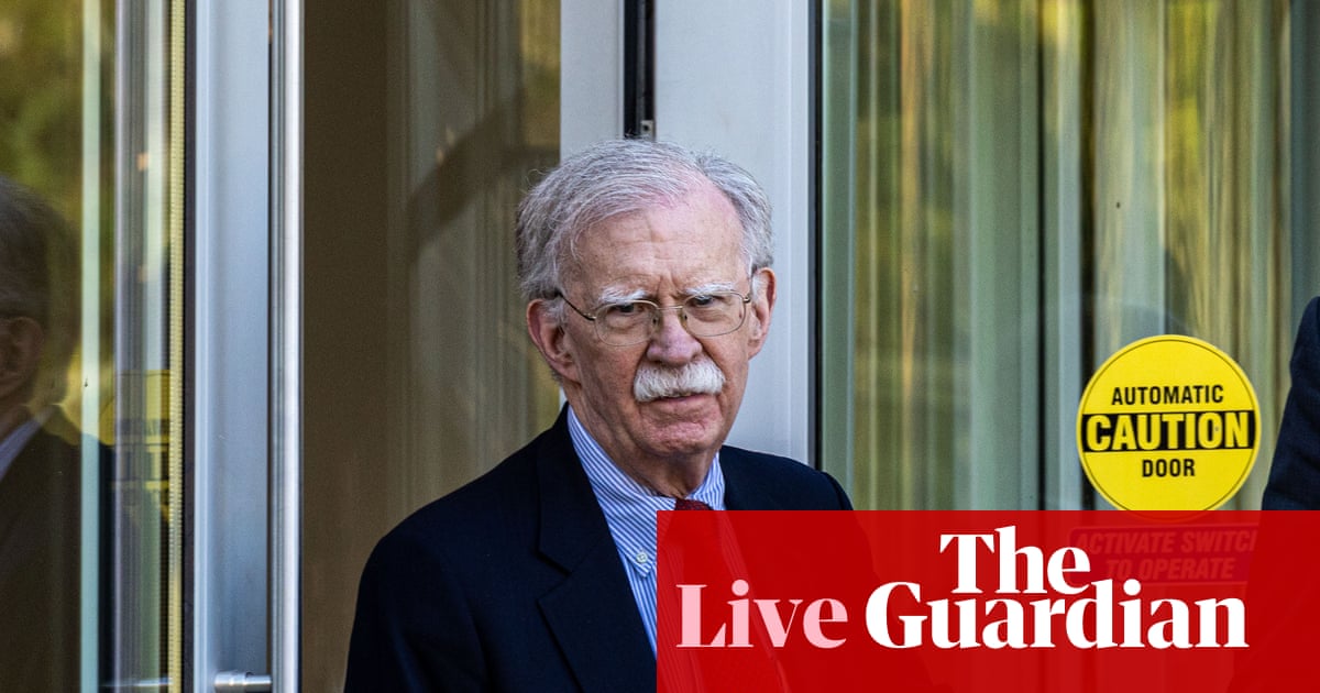 Ex-Trump adviser John Bolton expected to plead guilty in classified information case – US politics live