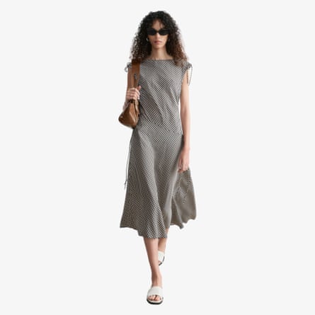 &Other Stories asymmetric draped midi dress