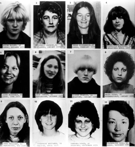 Twelve victims of Peter Sutcliffe, who were killed between October 1975 and November 1980