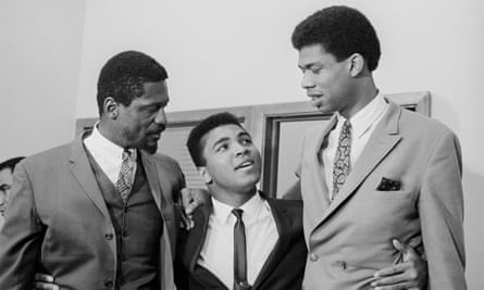 Bill Russell (left), Muhammad Ali and Kareem Abdul-Jabbar were keen champions of civil rights