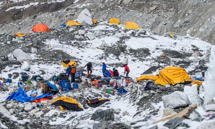The Mount Everest south base camp.