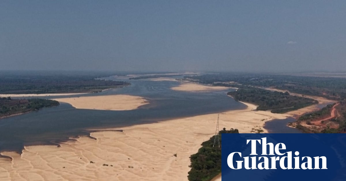 Drone footage shows severe drought hitting river in Brazil – video