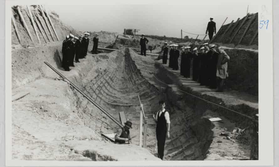 A picture of the Sutton Hoo excavation