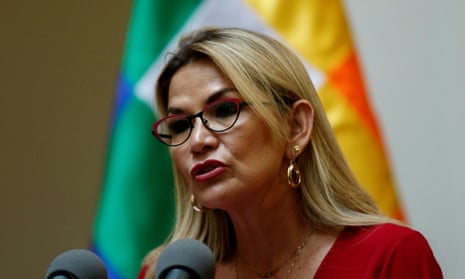 Jeanine Añez, Bolivia’s interim president. Madrid issued a strongly worded denial over the alleged attempt to extract the former Morales aide.