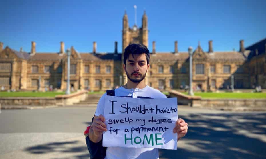 Iranian refugee Armin Aslani Faal, 21, is forced to choose between joining his family for resettlement in the US or completing his pharmacy degree in Australia where he fought to be allowed to study.