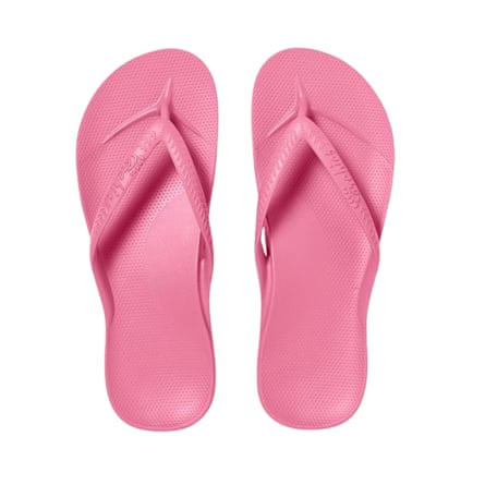 Archie’s arch support flip-flops.