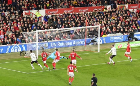 Marcus Rashford of Manchester United scores a goal to open the scoring.