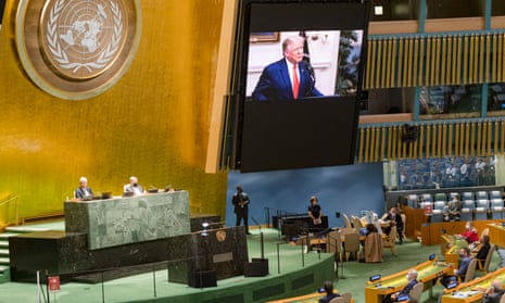 President Trump’s speech at the UN general assembly on 22 September.