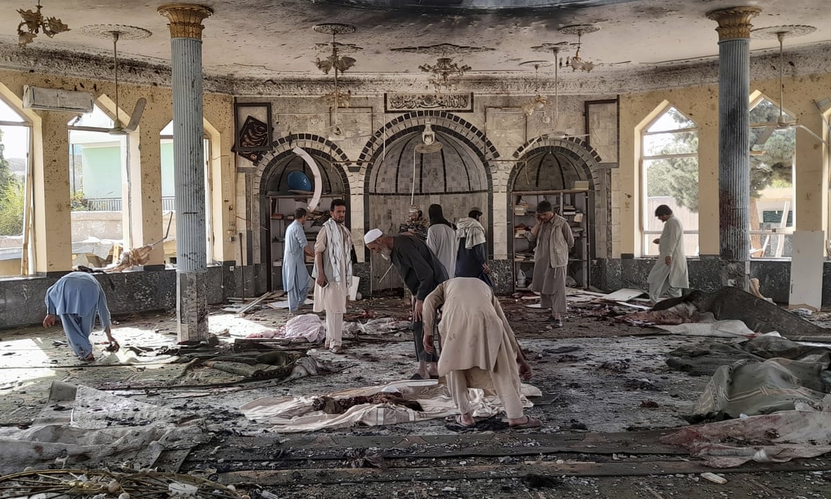 Shia mosque bombing kills dozens in Afghan city of Kunduz | Afghanistan | The Guardian
