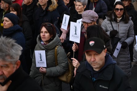 Hungarian judges and court employees demonstrate for the independence of the judiciary and against the policies of the Viktor Orbán’s government in Budapest