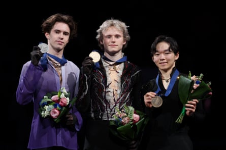 Unstoppable Malinin repeats as world champion with six quadruple jumps | Figure skating | The Guardian