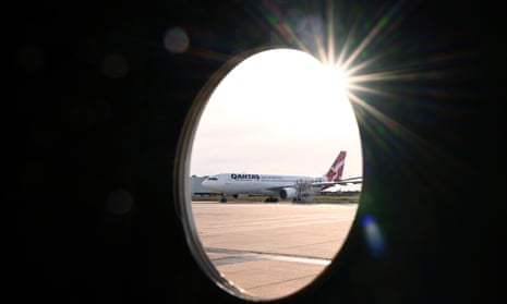 Qantas aircraft at Melbourne.