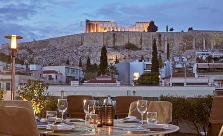 The Herodion hotel in Athens, with a view to the Parthenon