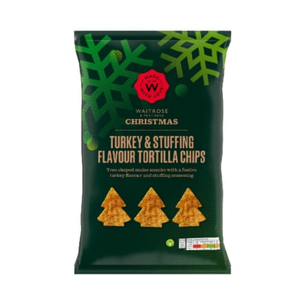 Waitrose turkey & stuffing tortilla chips 200g packet
