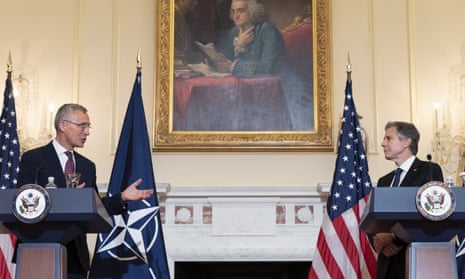 Nato secretary general Jens Stoltenberg, and US secretary of state Antony Blinken.