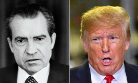 Richard Nixon in 1973, Donald Trump in 2019.