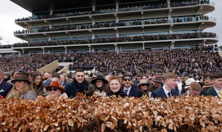 Racegoers at the Cheltenham festival.