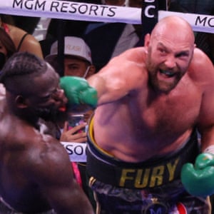 Tyson Fury lands a punch