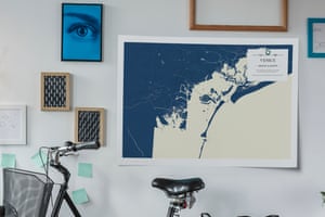 A custom printed map of Venice from The Book of Everyone