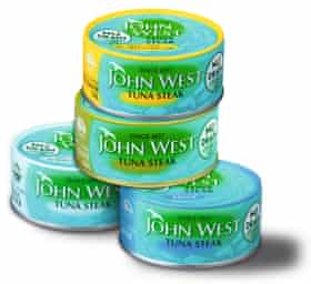 Tins of tuna in a pile