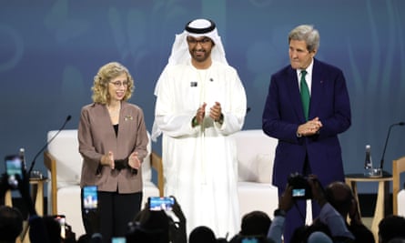 Inger Andersen, Sultan Ahmed Al Jaber and John Kerry