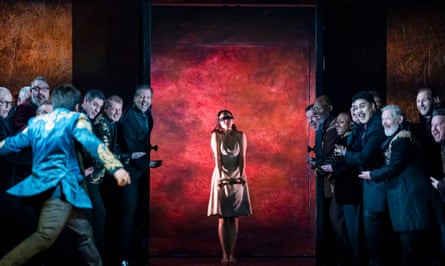 Iván Ayón Rivas as the Duke, left, and witth Garifullina’s Gilda, centre.