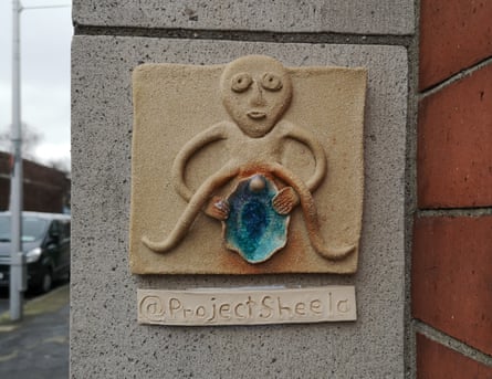 One of Project Sheela’s sculptures in a street in Dublin