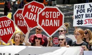 Protesters against the Adani coalmine