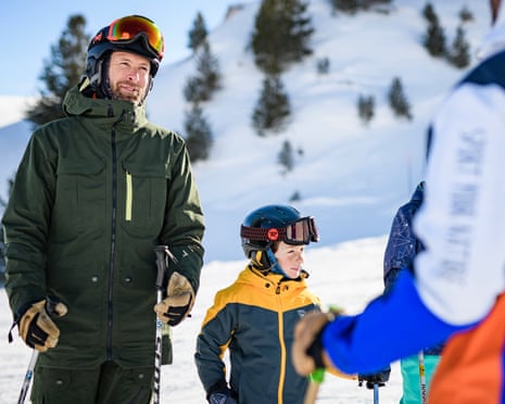 father and son at Les Contamines