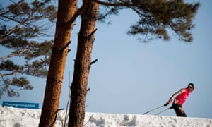 Iran’s Seyed Sattar Seyd attends a practice session on the eve of the Pyeongchang 2018 Winter Olympic games.