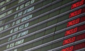 Cancellations at an airport