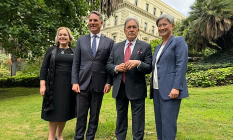 New Zealand defence minister Judith Collins, Australia defence Minister Richard Marles, New Zealand foreign minister Winston Peters and Australia foreign minister Penny Wong held talks in Melbourne