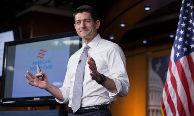  House speaker Paul Ryan has been leading the charge on the American Health Care Act, which would scrap many of Obamacare's critical provisions. Photograph: Michael Reynolds/EPA  