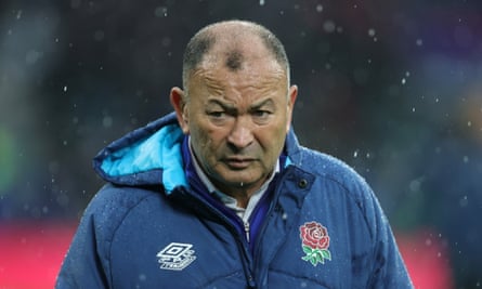 Eddie Jones looks on in the warmup during the match between England and Argentina.