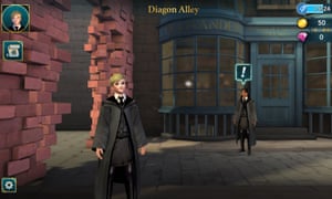 A screenshot from Harry Potter: Hogwarts Mystery.