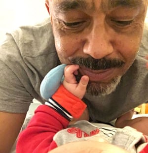 David Akinsanya with his son